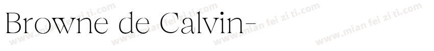 Browne de Calvin字体转换